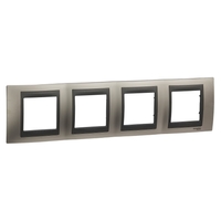 Рамка 4-м Unica Top никель/графит SchE MGU66.008.239 Schneider Electric