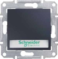 Кнопка выключателя СП Sedna с надп. подсвет. графит SchE SDN1600370 Schneider Electric