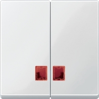 Клавиша 2-м Merten с кр. прямоуг. окошком для свет. инд. бел. SchE MTN3456-0319 Schneider Electric