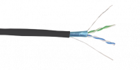 Кабель связи витая пара F/UTP, кат.5E 2х2х24AWG solid, LDPE, 500м, черный | LC3-C5E02-339 ITK IEK (ИЭК)