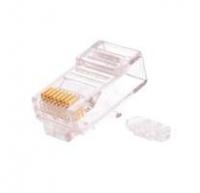 Коннектор RJ45/8P8C под витую пару кат.6 (класс E) 250МГц 50мкд универс. ножи неэкран. со вставкой (уп.100шт) NIKOMAX NMC-RJ88RZ50UE3-100 NIKOMAX/NIKOLAN
