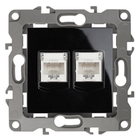 Компьютерная розетка Эра 12-3108-06 RJ45 (8p8c) IP20 встраиваемая черная Б0014734 (Энергия света)