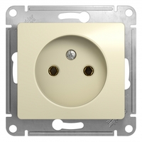 Розетка 1-м СП Glossa 16А IP20 без заземл. механизм беж. SchE GSL000241 Schneider Electric