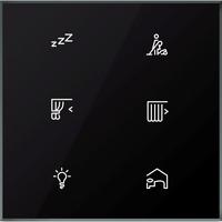 Выключатель стеклянный сенсорный 6 кнопок SchE LSSMBU06NS Schneider Electric