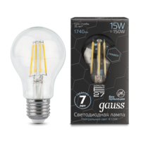 Лампа светодиодная Black Filament Graphene A60 15Вт 4100К E27 Gauss 102802215