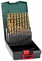 Набор сверл HSS-TiN 1-10мм в пластик. кассете (19 предметов) Metabo 627173000