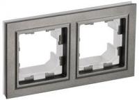 Рамка 2-м IP44 BRITE РУ-2-БрШ-44 шампань IEK BR-M22-44-K37 (ИЭК)