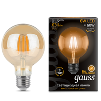 Образец Лампа светодиодная LED 6Вт E27 220В 2400К | 105802006 Gauss