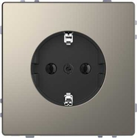 Розетка 2-м СП Merten D-Life 16А IP44 с заземл. без защ. шторок SD никель SchE MTN2301-6050 Schneider Electric