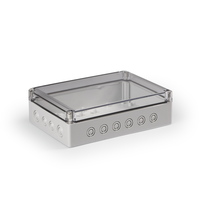 Cubo S 175 x 250 75 мм, 50 мм основание, Pg выбивные отверстие, прозрачная крышка, PC, IP 66/67 - SPCK182508T Ensto