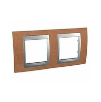 Рамка 2-м Unica Top вишня/алюм. SchE MGU66.004.0M2 Schneider Electric