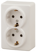 Розетка Эра Эксперт 2х2P+E Schuko 16A-250В IP20 ОУ слоновая кость Б0020692 (Энергия света)