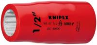 Головка торцевая VDE 1000В DR 1/2дюйм BiHEX двойной шестигранник дюймовая 11/16дюйм диэлектрическая Knipex KN-984711_16