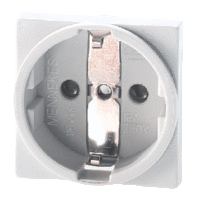 Розетка SCHUKO 16A 2п.+З 230B с фиксатором белая Mennekes 11515K