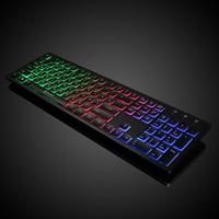 Клавиатура 510ML черн. USB slim Multimedia LED ОКЛИК 1011965