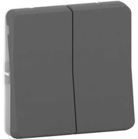Выключатель двойной MUREVA S кнопочный, механизм, антрацит, IP55 - MUR35326 Schneider Electric