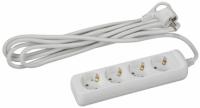 Удлинитель Эра U-4e-3m 4 гнезда 2K+3 с/з 250 В 16 А IP20 3 м белый Б0028374 (Энергия света)