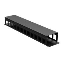 Органайзер кабельный с крышкой 2U, глубина 60 мм, для 19'' IT-корпусов ДКС серии STI/CQE, RAL9005 - R5CP1962HEB DKC (ДКС)