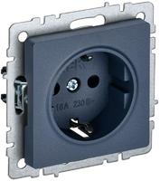 Розетка BRITE РС11-1-0-БрМ 16А с заземл. без защ. шторки маренго IEK BR-R11-16-K35 (ИЭК)