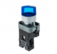 Переключатель с LED подсветкой, 24V AC/DC , синий, 2 полож. 1NO, фикс., мет. MTB2-BK2661 | 58212 ОВЕН