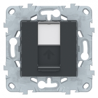 Панель лицевая UNICA NEW RJ45 KEYSTONE/SYSTIMAX антрацит SchE NU546154 Schneider Electric