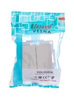 Переключатель проходной 2-кл. СП Vesna механизм крем. LEZARD 742-0388-106