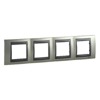 Рамка 4-м Unica Top опал/графит SchE MGU66.008.295 Schneider Electric