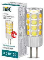 Лампа светодиодная Corn 3.5Вт капсульная 4000К нейтр. бел. G4 230В керамика IEK LLE-Corn-4-230-40-G4 (ИЭК)