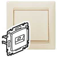 Механизм розетки компьютерной 1-м СП Valena RJ45 кат.6 UTP на винтах сл. кость Leg 774142 Legrand