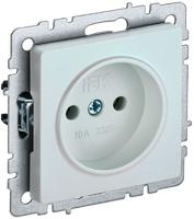 Розетка BRITE РС10-1-0-БрЖ 10А без заземл. защ. шторок жемчуж. IEK BR-R10-10-K36 (ИЭК)