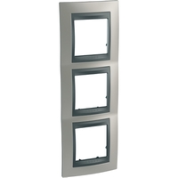 Рамка 3-м Unica Top никель/графит SchE MGU66.006.239 Schneider Electric