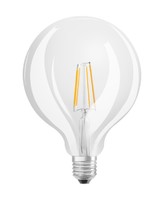 Лампа светодиодная филаментная LED SUPERSTAR+ CL GLOBE125 FIL 100 dim 11W/940 11Вт 4000К нейтр. бел. E27 1521лм G125 угол пучка 320град. 220-240В диммир. (замена 100Вт) прозр. стекло OSRAM 4058075602939