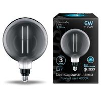 Лампа светодиодная Vintage Filament Straight G200 6Вт 330лм 4000К E27 200х283мм Gray Gauss 154802205