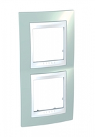 Рамка 2-м Unica Хамелеон верт. мор. волна/бел. SchE MGU6.004V.870 Schneider Electric