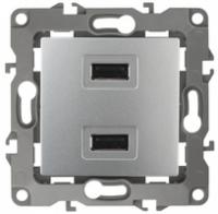 Устройство зарядное USB 12-4110-03 , 5В-2100мА, алюминий (6/60/1920) |Б0027493 | ЭРА (Энергия света)