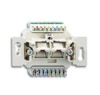 Механизм розетки комп. + телеф. 2 поста UAE 8/8 пол. раздельно RJ45 CAT.6E неэкранированная до 250МГц ABB 0230-0-0470 2CKA000230A0470