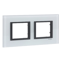 Рамка 2-м Unica Top Class горизонт. стекло бел. SchE MGU68.004.7C2 Schneider Electric