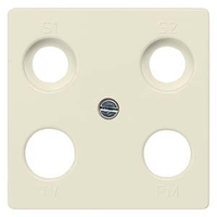 ЭЛЕКТРИЧЕСКИЙ БЕЛЫЙ КРЫШКА РОЗЕТКИ ДЛЯ 2XSAT 1XTV 1XRF 55X55MM 4 ОТВЕРСТИЯ DELTA I-SYSTEM Siemens 5TG2595
