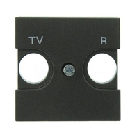Накладка для TV-R розетки, 2-модульная, серия Zenit, цвет антрацит | 2CLA225080N1801 ABB N2250.8 AN