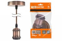 Патрон Е27 с подвесом 1 м, металлический "Лофт", медь | SQ0335-0072 TDM ELECTRIC