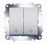 Механизм переключателя 2-кл. СП Cosmo 10А IP20 (сх. 6) алюм. ABB 619-011000-211