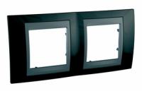 Рамка 2-м Unica Top родий/графит SchE MGU66.004.293 Schneider Electric