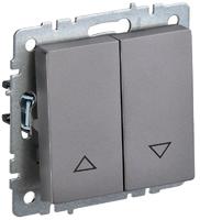 Выключатель жалюзи СП BRITE ВС10-1-5-БрС 10А сталь IEK BR-V15-0-10-K46 (ИЭК)