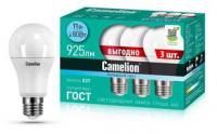Лампа светодиодная LED11-A60-3/845/E27 11Вт 220В ПРОМО (уп.3шт) Camelion 14711
