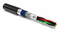 Кабель RS-S/SF3-A-PE интерфейса RS-485/422 3х2х22 AWG (7х0.25) многопров. жилы (patch) SF/FTP 100Ом бронир. стал. лентой (CSA) двойн. обол. внутр./внешн. PE (UV) (-20град.C - +70град.C) черн. Hyperline 26282