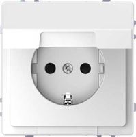 Розетка 1-м СП Merten D-Life 16А IP20 с заземл. крышкой SD бел. лотос SchE MTN2310-6035 Schneider Electric