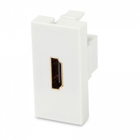 Модуль розетки HDMI 1М 45x22.5мм белый Hyperline 250104
