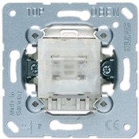 Переключатель самовозвратный 1-клавишный (проходной). Механизм. 10A 250V JUNG 506TU