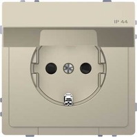 Розетка 1-м СП Merten D-Life 16А IP44 с заземл. крышкой SD сахара SchE MTN2314-6033 Schneider Electric