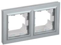 Рамка 2-м IP44 BRITE РУ-2-БрА-44 алюм. IEK BR-M22-44-K47 (ИЭК)